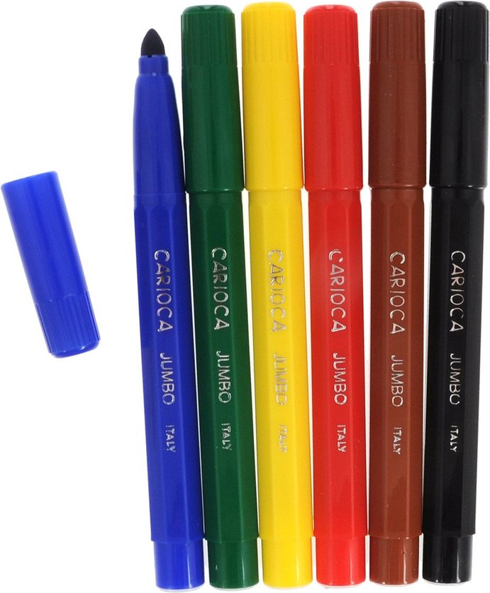 Felt-tip pens CARIOCA Baby Jumbo 6 colors